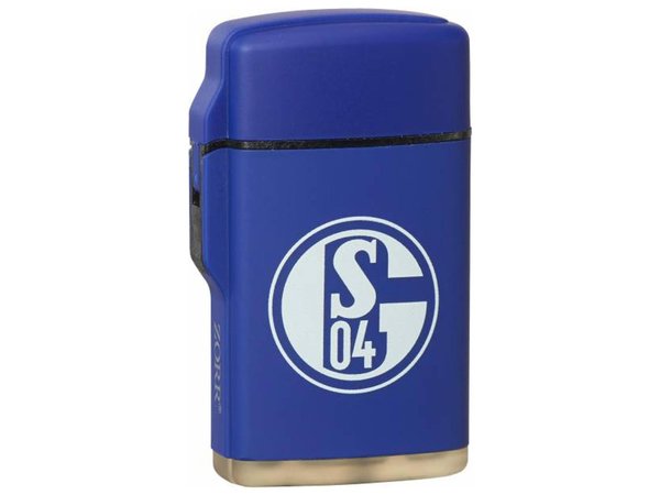 Jet-Feuerzeug Rubber "FC Schalke 04" blau
