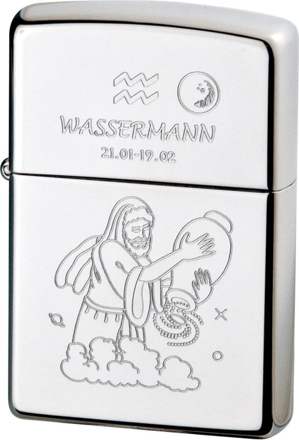 Original ZIPPO Benzinfeuerzeug "Wassermann"