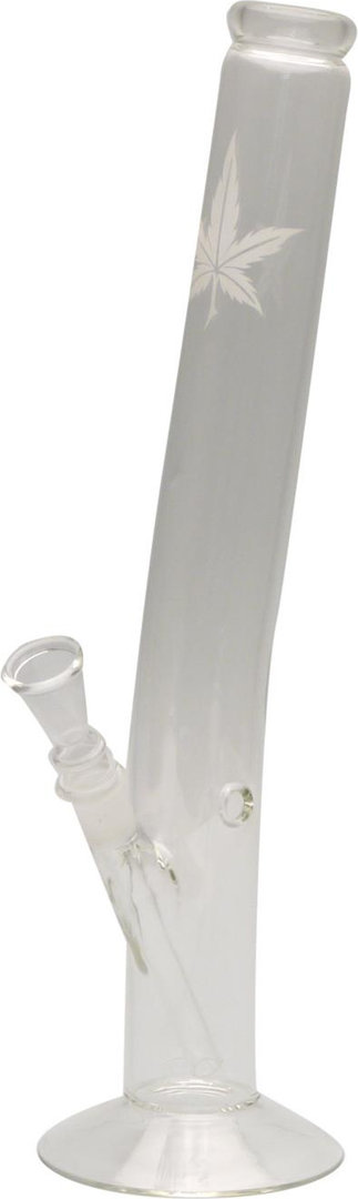 Bong Glas "Sand Leaf", H 42cm, Ø 50mm, S 18,8mm gebogen