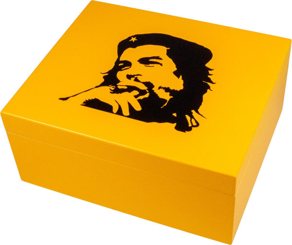 Humidor "Che" gelb matt für ca. 40 Cigarren