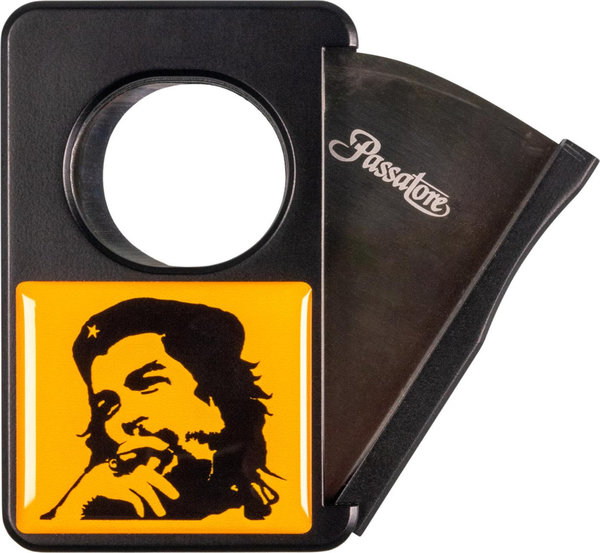 Passatore Cigarrenabschneider Metall schwarz mit Sticker "Che" 23mm Schnitt