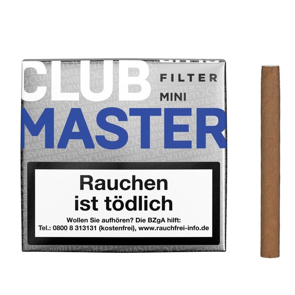 Clubmaster Cigarillos Mini Filter Blue 282