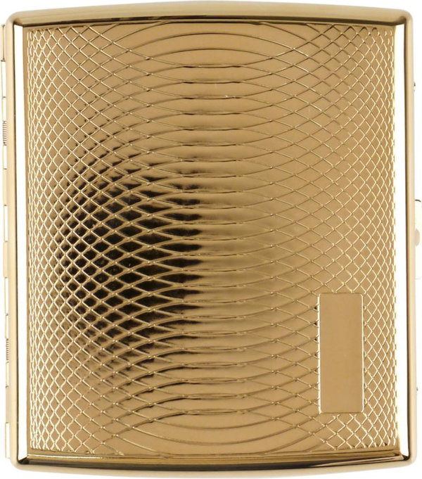 Zigarettenetui Metall Jean Claude Gold Bögendesigne 20er, 85mm